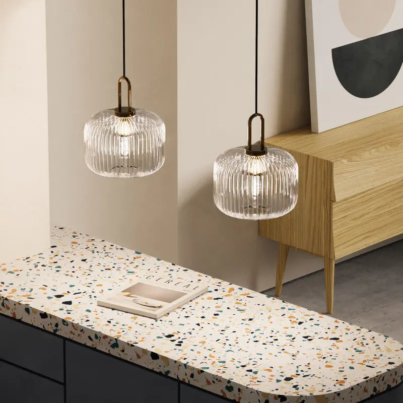 Aurea Zeitgenössische Glas-Pendelleuchte für Essbereiche
