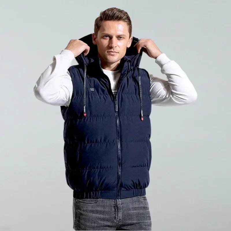 Gilet à capuche chauffant Thermo — isolation ultra-chaude pour toutes les conditions météo