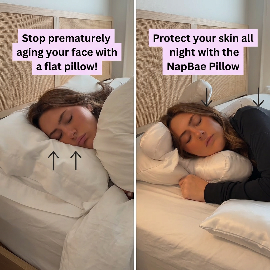 Almofada de cama Beauty Sleep antirrugas — Fronha de cetim suave