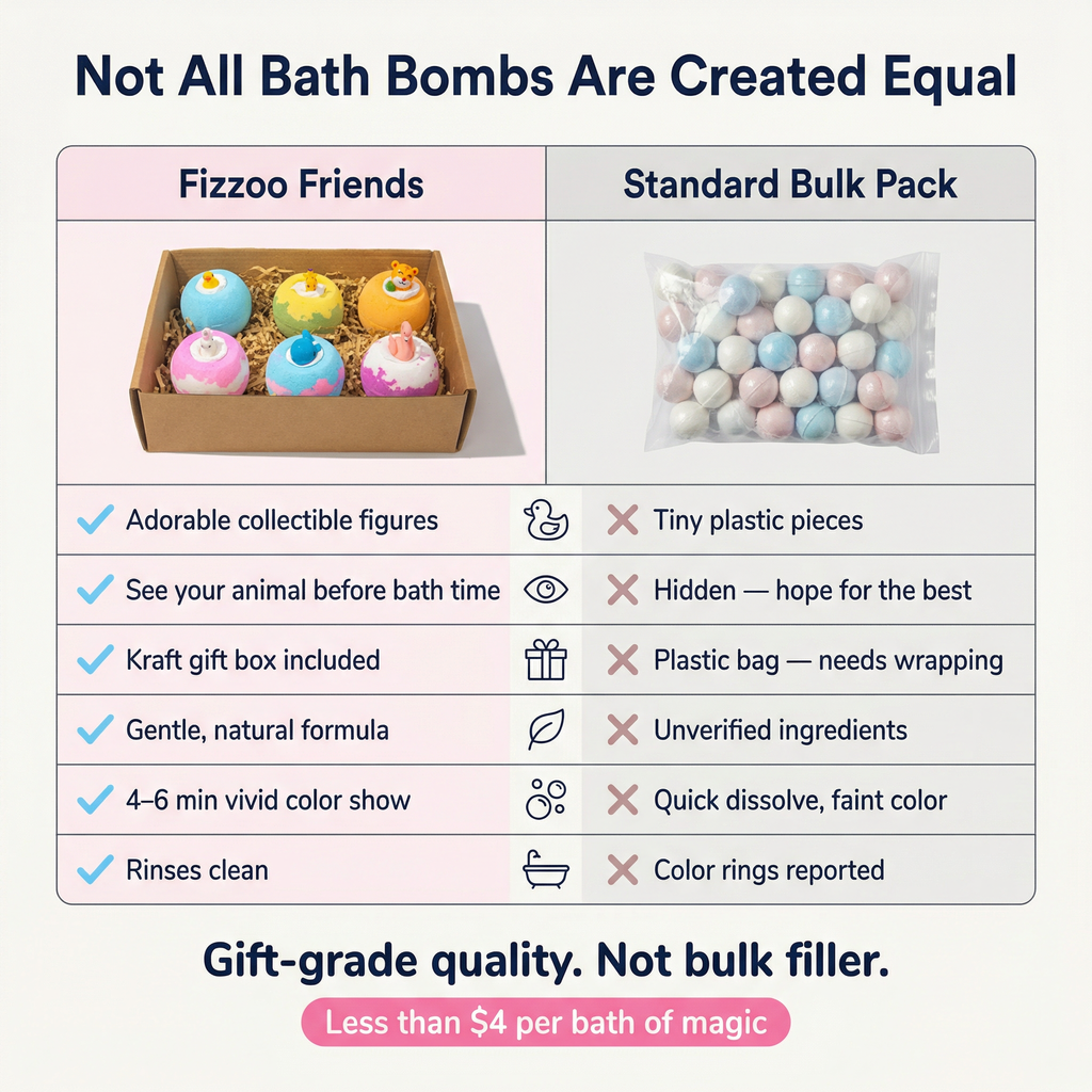 Colorful Fizzy Bath Bomb, Hidden Collectible Toy, Certified Safe For Sensitive Skin