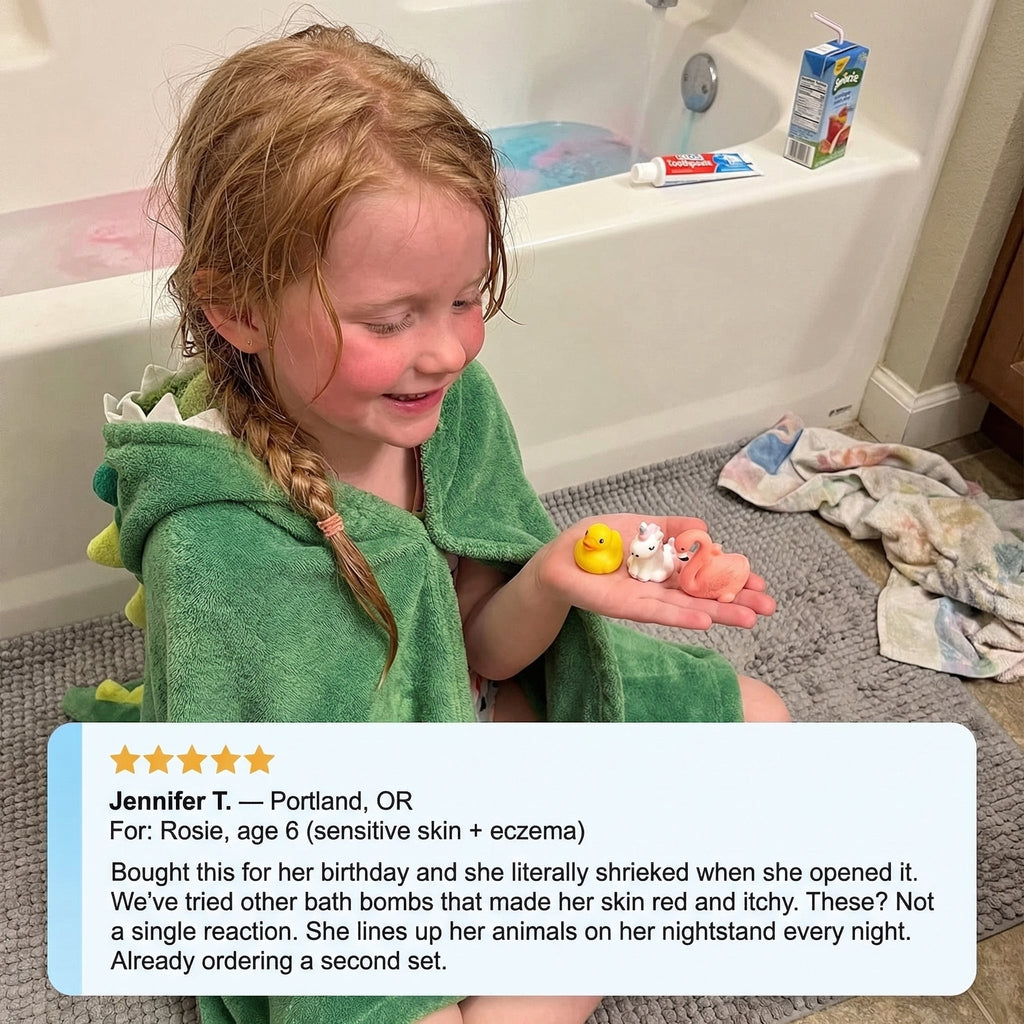 Colorful Fizzy Bath Bomb, Hidden Collectible Toy, Certified Safe For Sensitive Skin