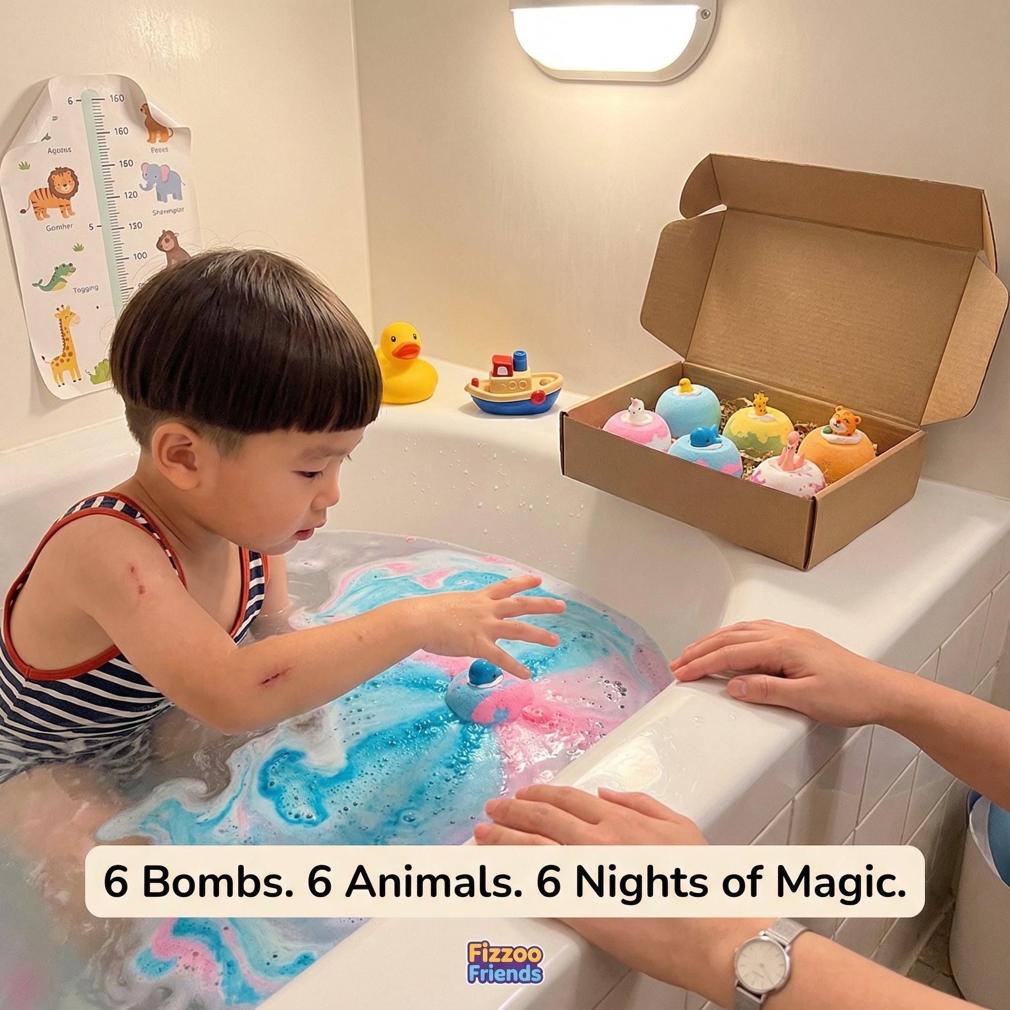 Colorful Fizzy Bath Bomb, Hidden Collectible Toy, Certified Safe For Sensitive Skin