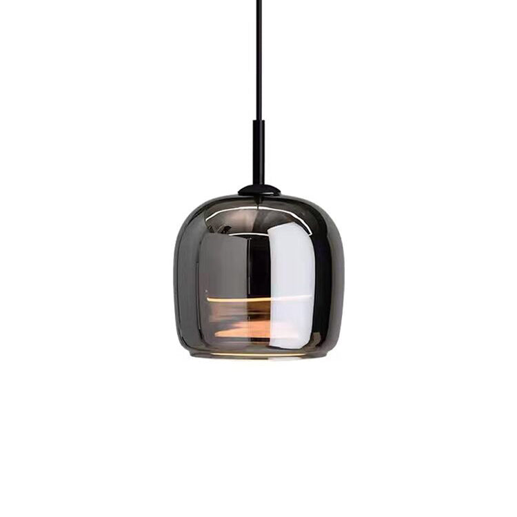 Lampa wisząca Arden Nordic — przydymiony szklany klosz, minimalistyczny design