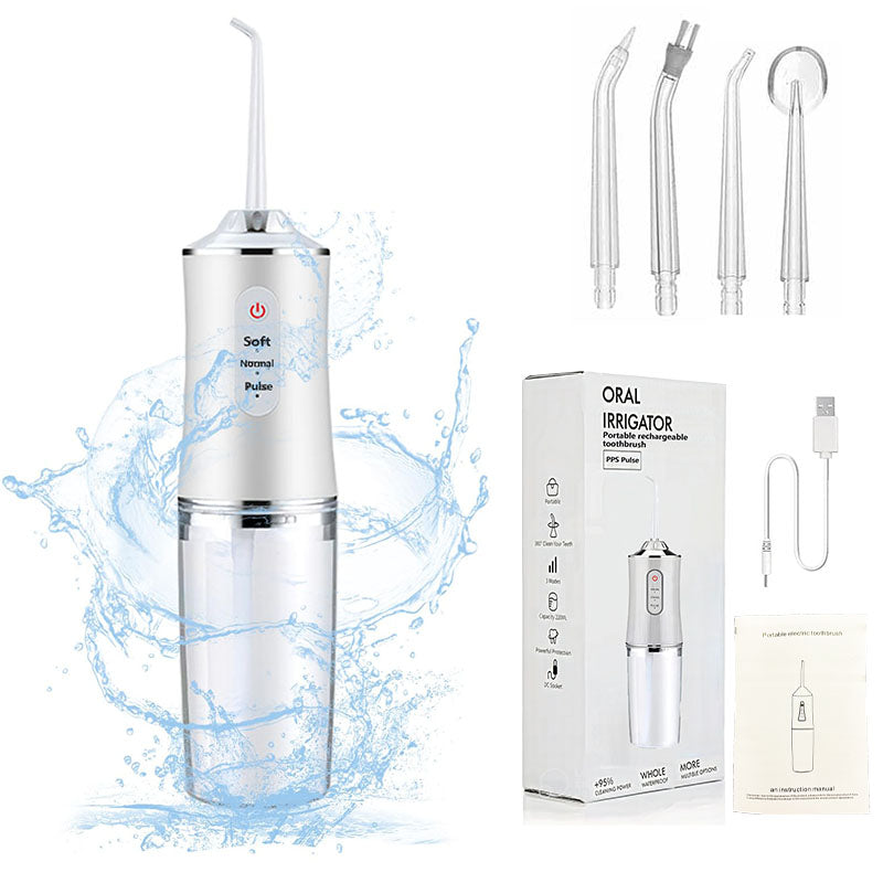 Hydropulseur dentaire sans fil - irrigateur portable rechargeable pour un nettoyage en profondeur
