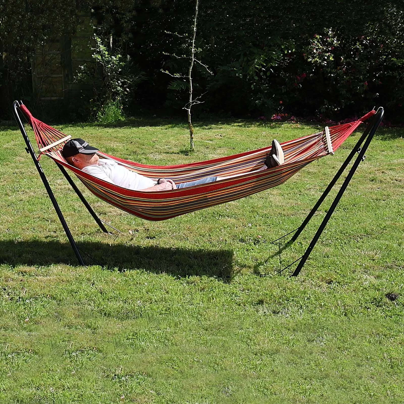 Robuste Gartenhängematte für zwei Personen — 200 kg Tragfähigkeit