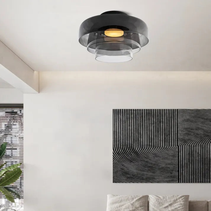 Nordic Lumenweave Statement-Deckenleuchte — Handgefertigter, kunstvoller Schirm