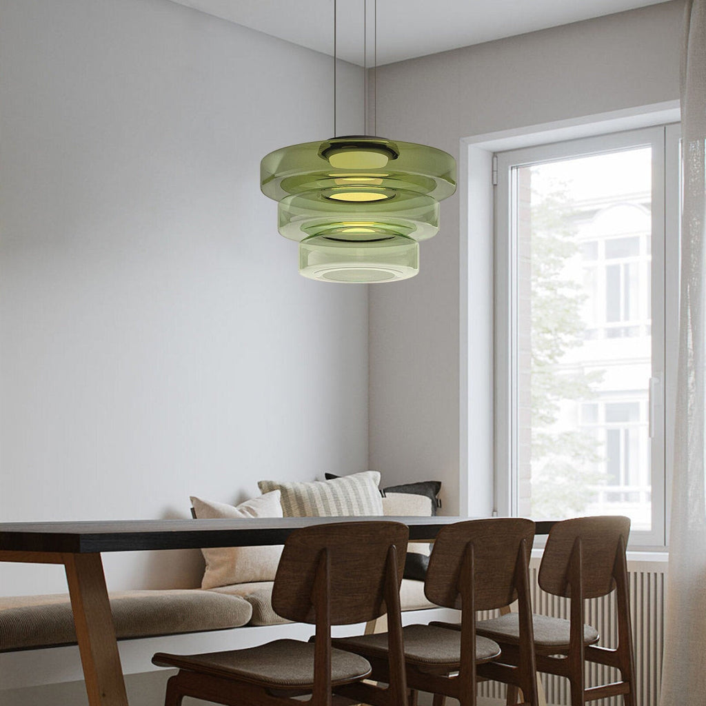 Bauhaus-Style Glass Pendant Light — Classic Moon Design
