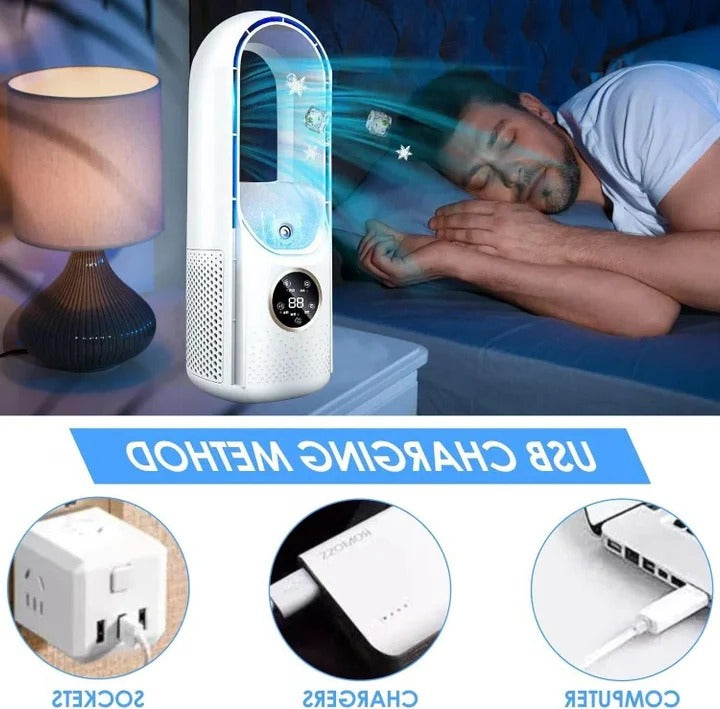 Bladeless Portable Air Conditioner – Silent 3-Speed Personal Cooling | Filindra