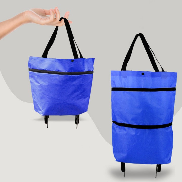 2-in-1 Foldable Shopping Bag with Wheels | Filindra