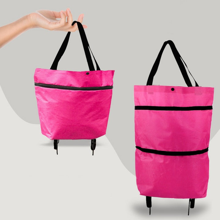 2-in-1 Foldable Shopping Bag with Wheels | Filindra