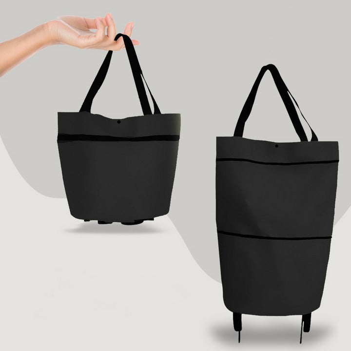 2-in-1 Foldable Shopping Bag with Wheels | Filindra
