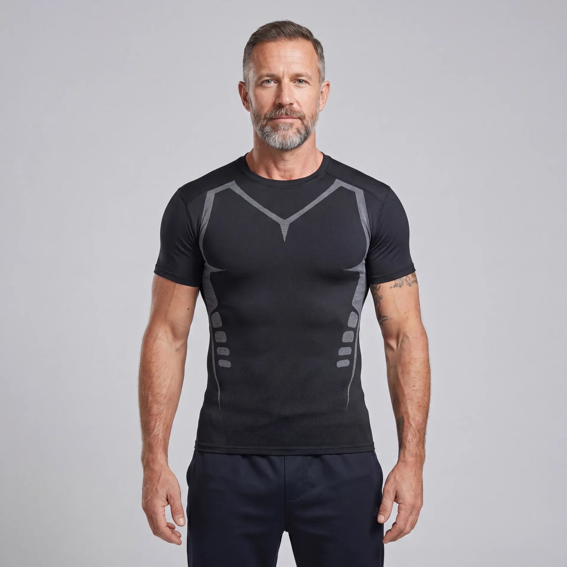 Men's Short-Sleeve Ionic Compression T-Shirt — Engineered Contour Fit