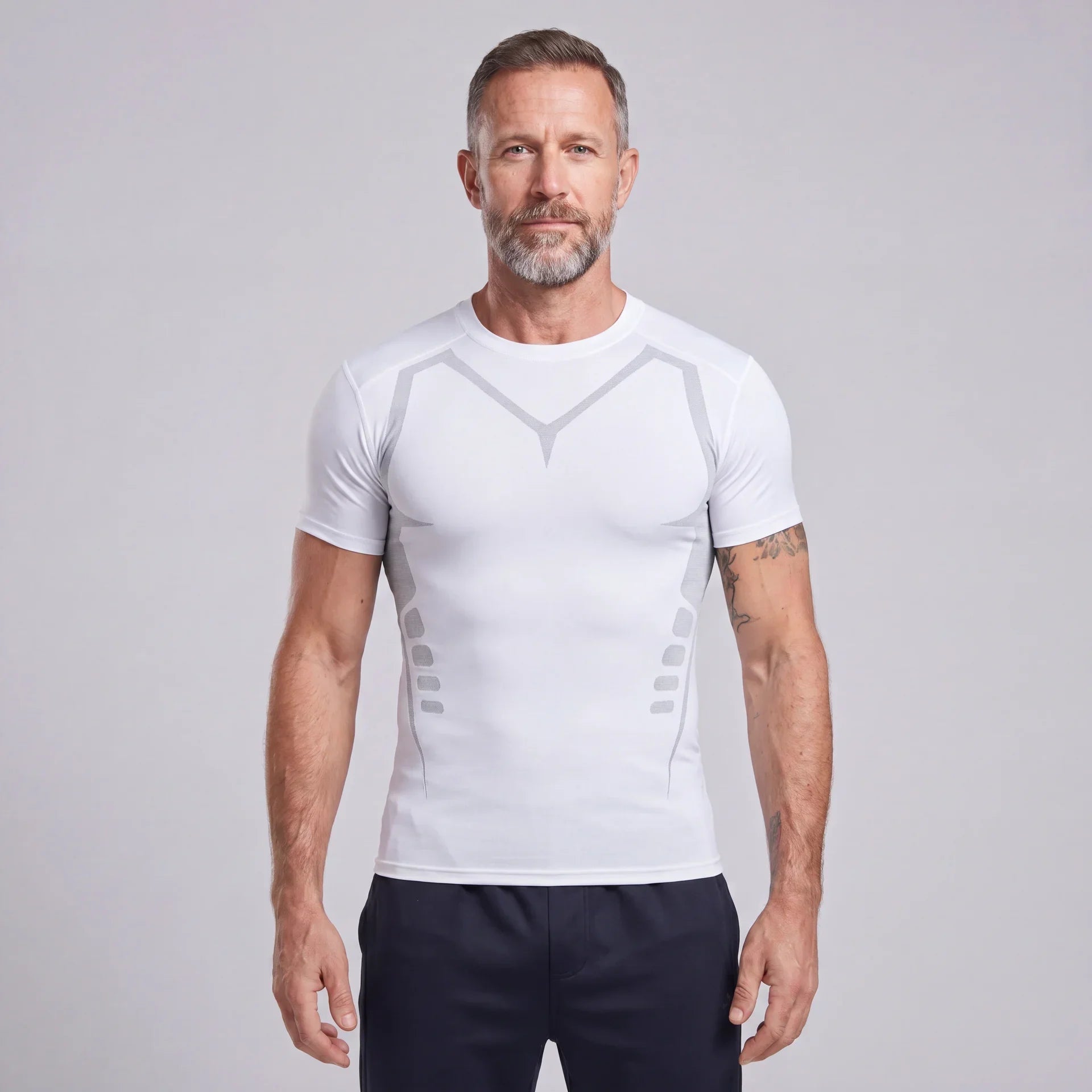 Men's Short-Sleeve Ionic Compression T-Shirt — Engineered Contour Fit