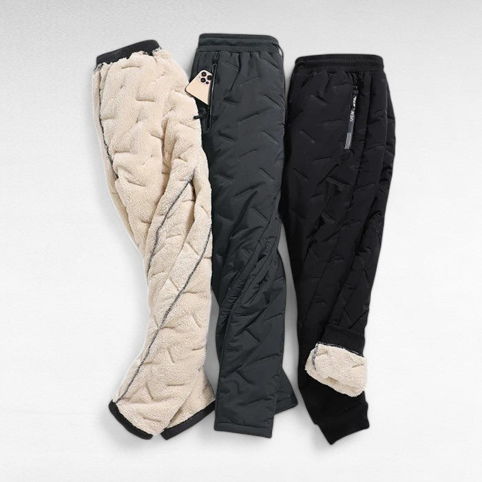 Pantaloni cargo impermeabili ThermaRidge — Fodera in caldo pile
