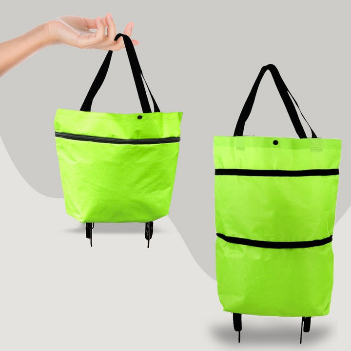 2-in-1 Foldable Shopping Bag with Wheels | Filindra