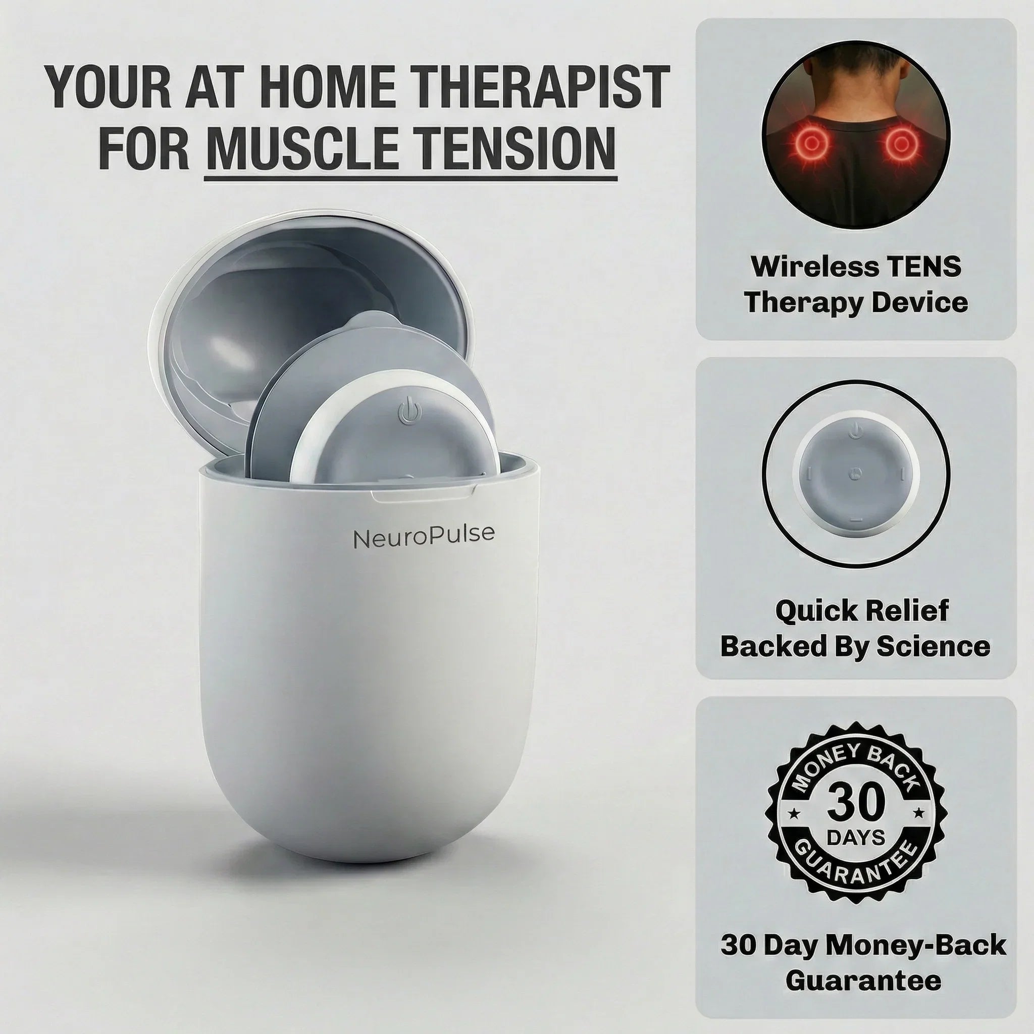 Cordless Muscle Therapy Device — 6 Modes, 16 Intensity Levels