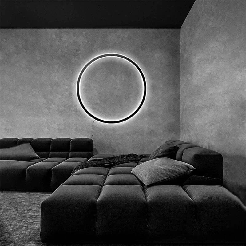 מנורת קיר עגולה לד Eclipse — תאורה מודרנית להתקנה קלה