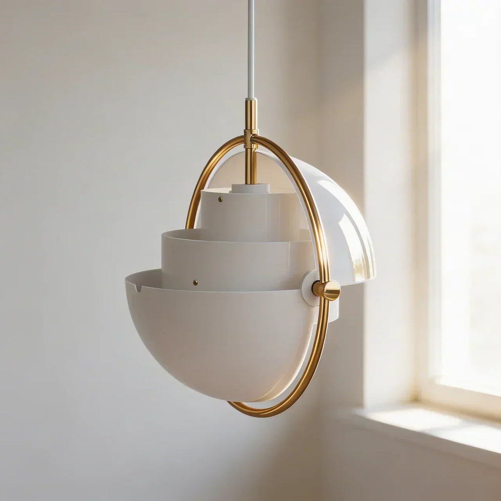 Danish Modern Directional Pendant Light — Rotating Inner Shade