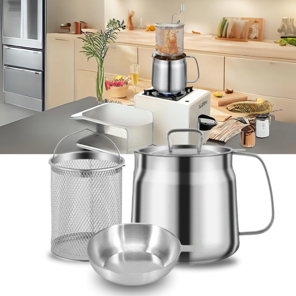 2-in-1 Stainless Steel Deep Frying Pot | Filindra