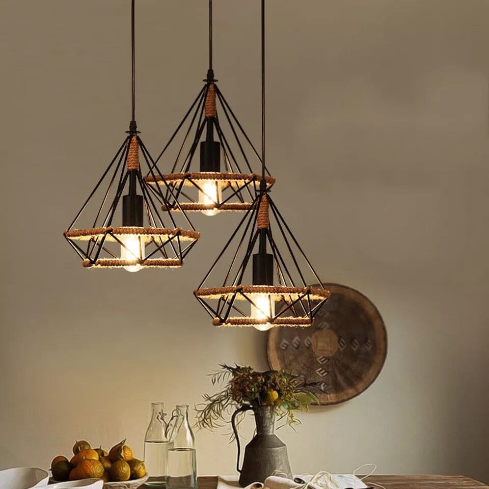 Auriel Twine Lamp Handcrafted With Nordic Vintage Vibe For Cozy Rooms