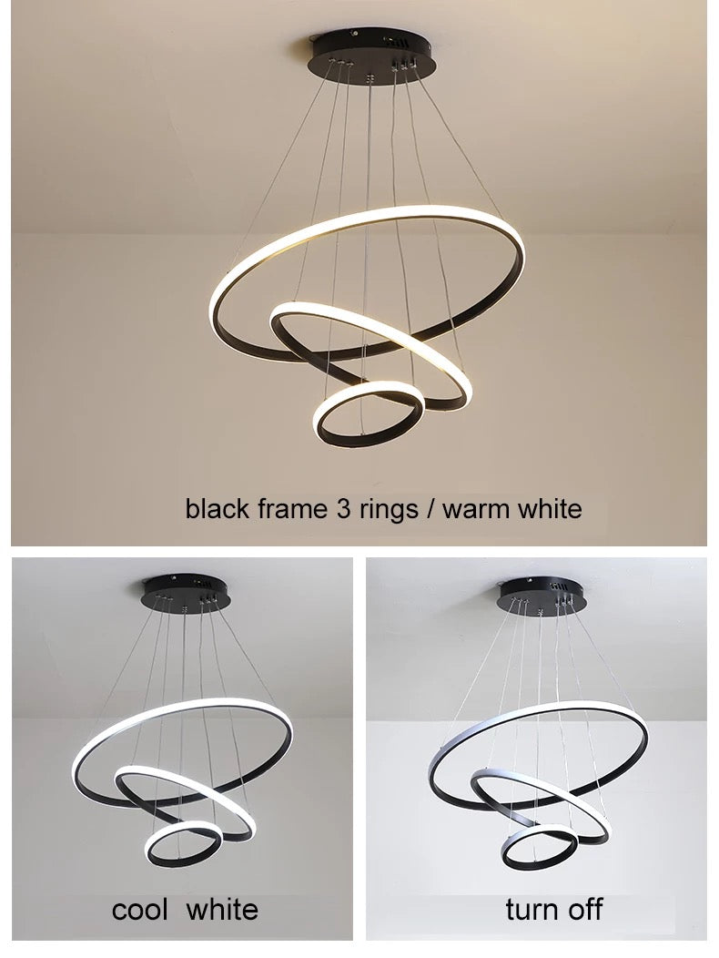 LumaCircle Modern Ring Chandelier Ceiling Light For Living Rooms
