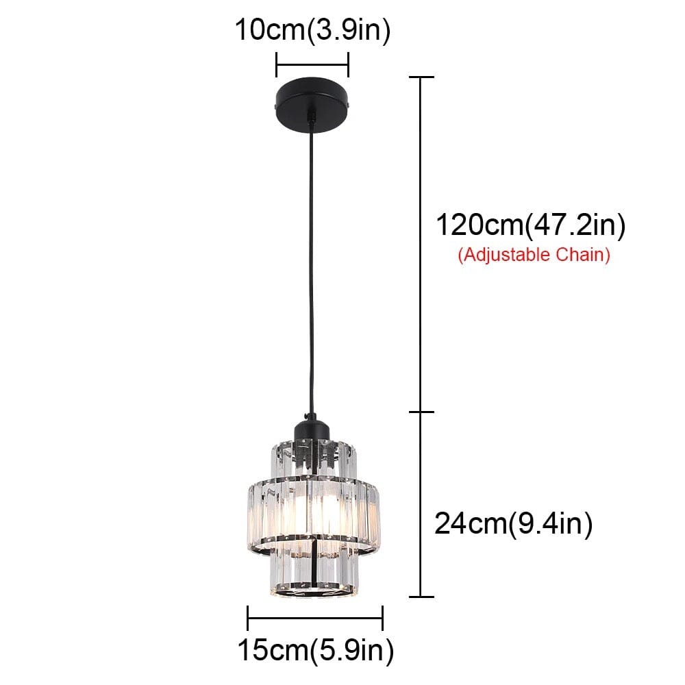 Lyra Crystal Pendants In Black And Gold For Modern Homes