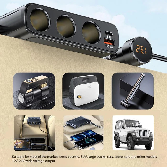 7-in-1 Car Cigarette Lighter Adapter | Filindra