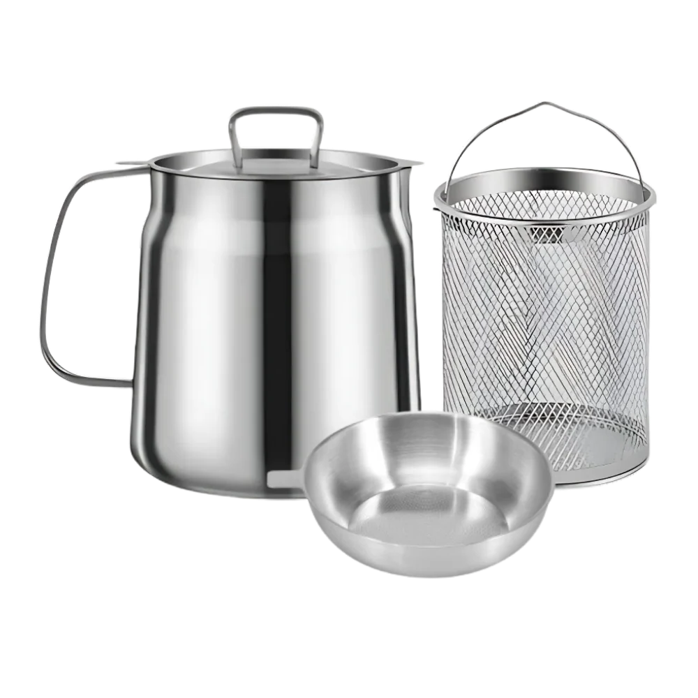 2-in-1 Stainless Steel Deep Frying Pot | Filindra