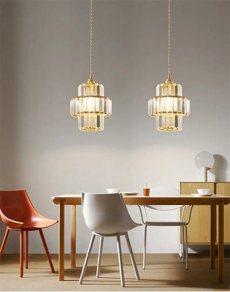 Lyra Crystal Pendants In Black And Gold For Modern Homes