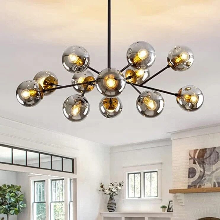 Lustre Sputnik Flint — suspension linéaire à 15 lumières, à intensité variable