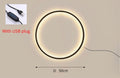 מנורת קיר עגולה לד Eclipse — תאורה מודרנית להתקנה קלה