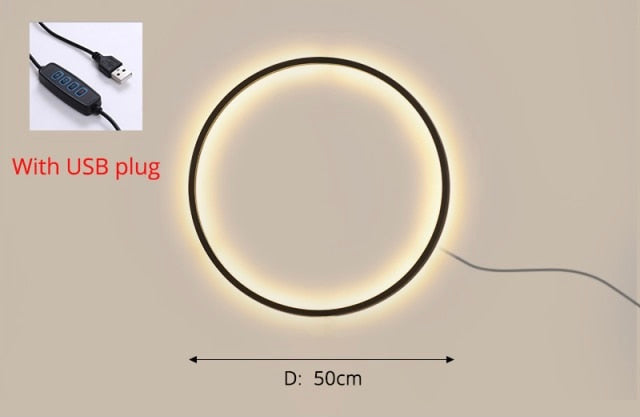 מנורת קיר עגולה לד Eclipse — תאורה מודרנית להתקנה קלה