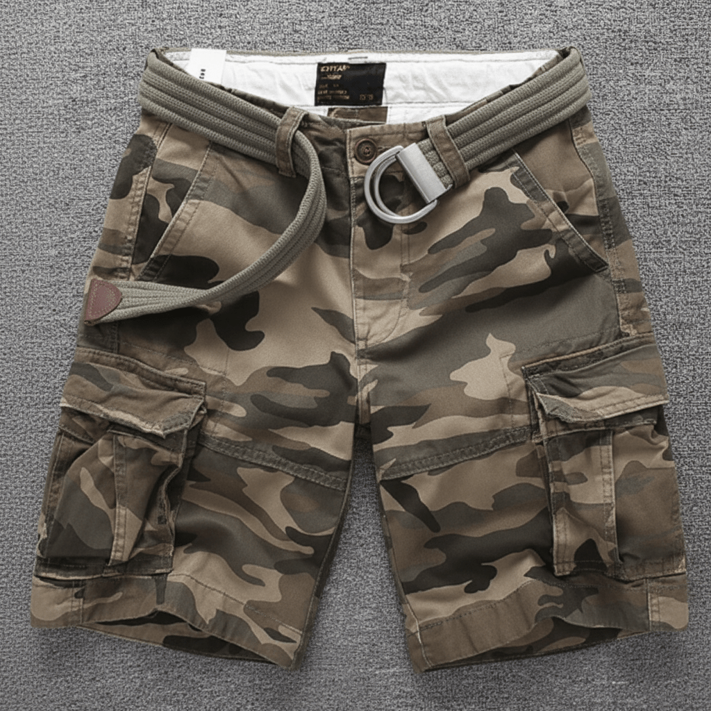 Functional Lightweight Cargo Shorts — Multi-Pocket Layout, Relaxed Cut