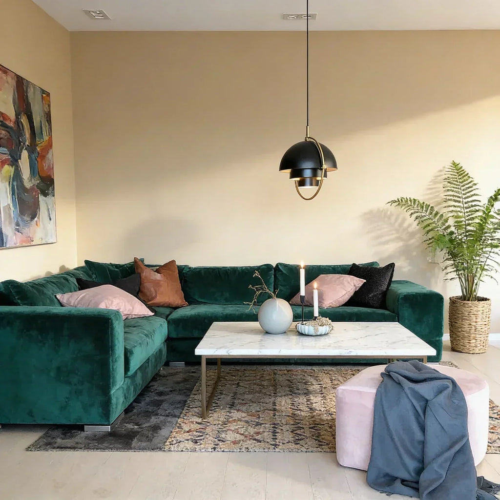Danish Modern Directional Pendant Light — Rotating Inner Shade