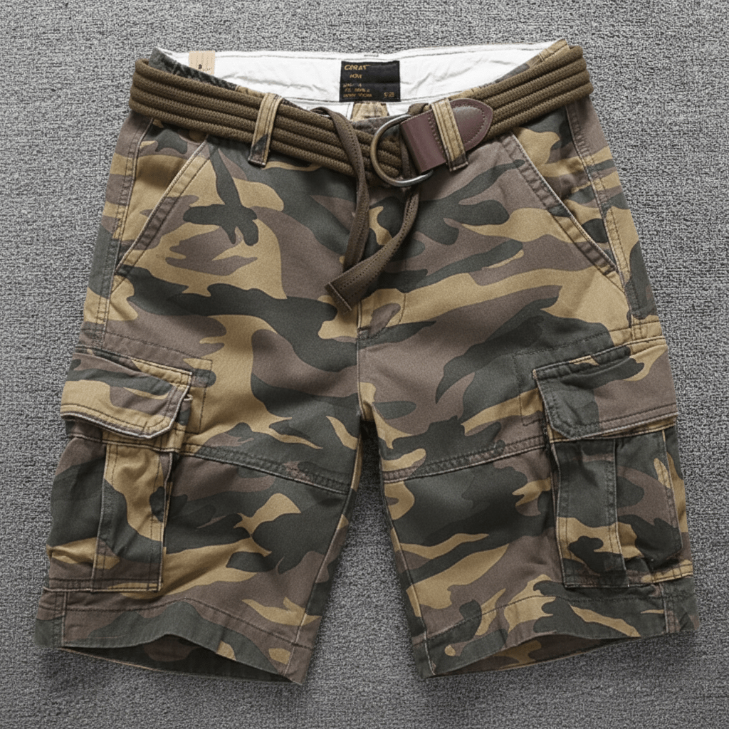 Functional Lightweight Cargo Shorts — Multi-Pocket Layout, Relaxed Cut