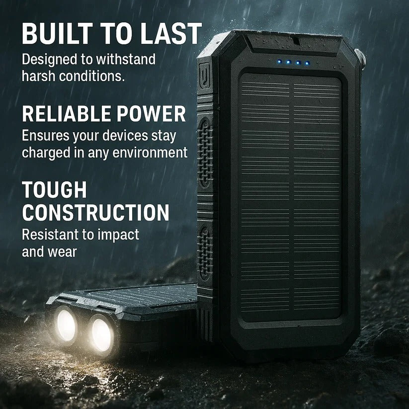 500000mAh Solar Charger Waterproof Power Bank External | Filindra