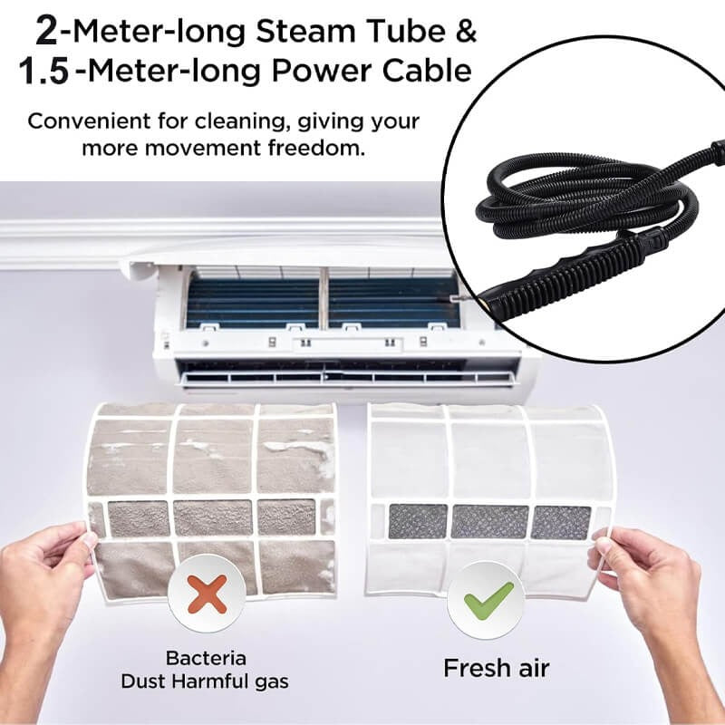2500W High Pressure Steam Cleaner with Gloves | Filindra