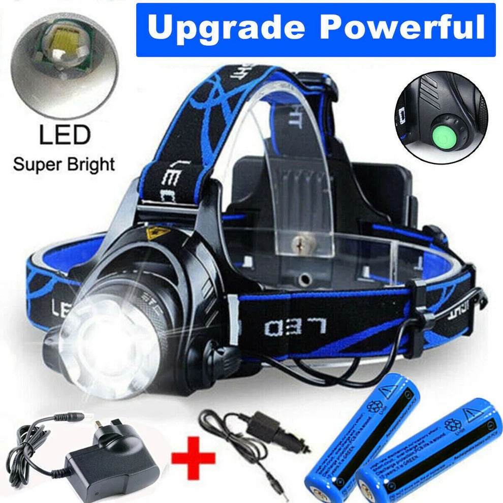 990000LM Rechargeable LED Headlamp | Filindra