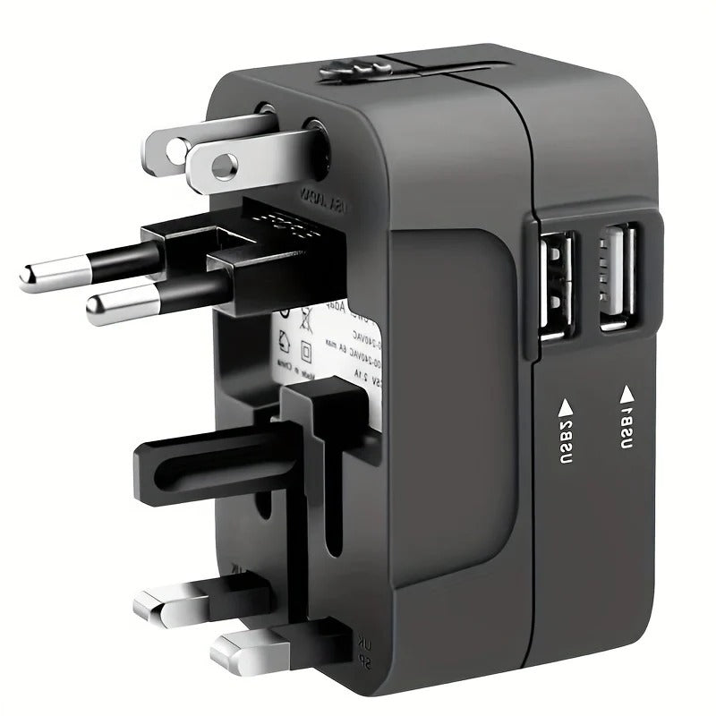 Worldwide Travel Adapter with Dual USB Charging Ports | Filindra