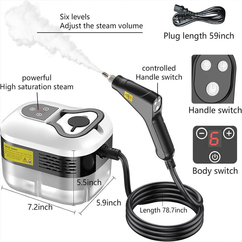 2500W High Pressure Steam Cleaner with Gloves | Filindra