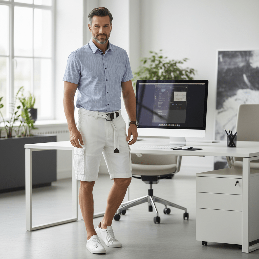 Functional Lightweight Cargo Shorts — Multi-Pocket Layout, Relaxed Cut