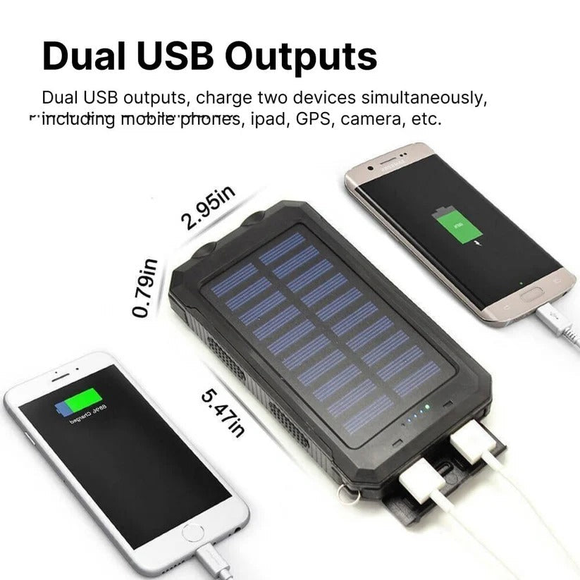 500000mAh Solar Charger Waterproof Power Bank External | Filindra
