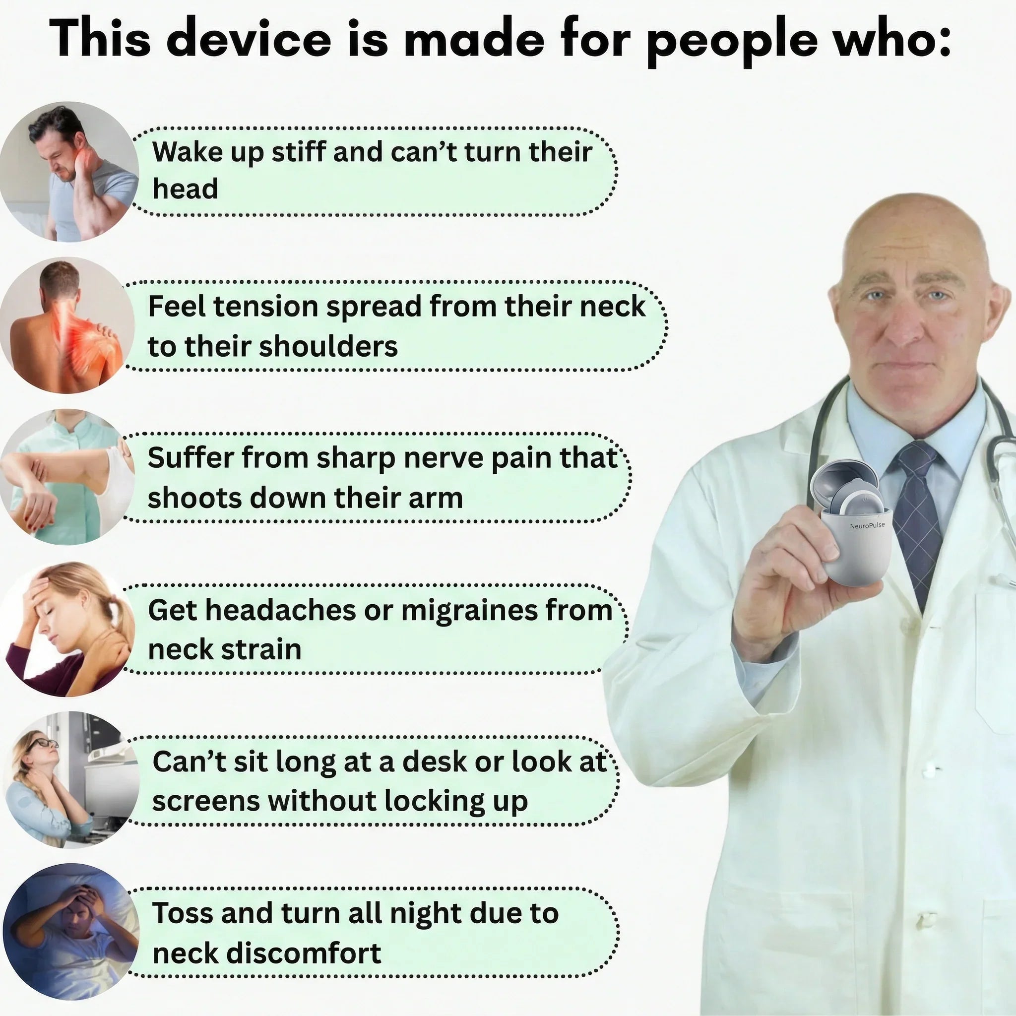 Cordless Muscle Therapy Device — 6 Modes, 16 Intensity Levels