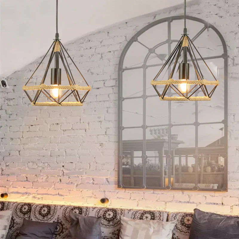 Auriel Twine Lamp Handcrafted With Nordic Vintage Vibe For Cozy Rooms