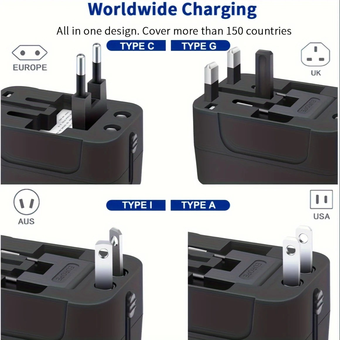 Worldwide Travel Adapter with Dual USB Charging Ports | Filindra