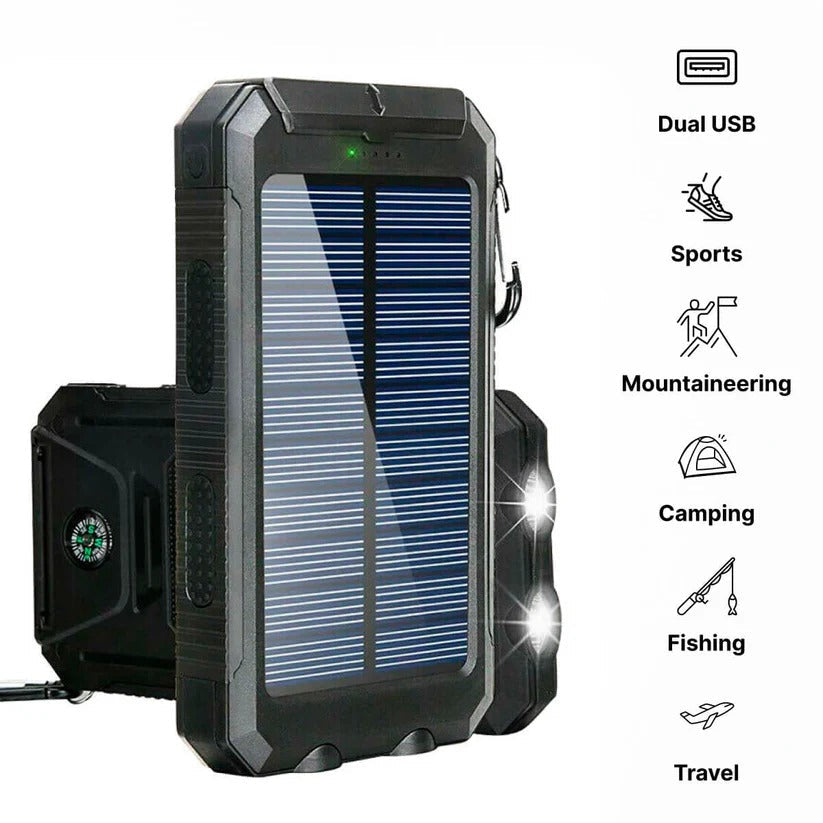 500000mAh Solar Charger Waterproof Power Bank External | Filindra