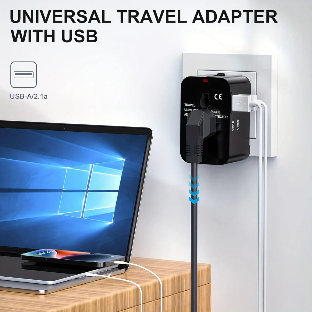 Worldwide Travel Adapter with Dual USB Charging Ports | Filindra