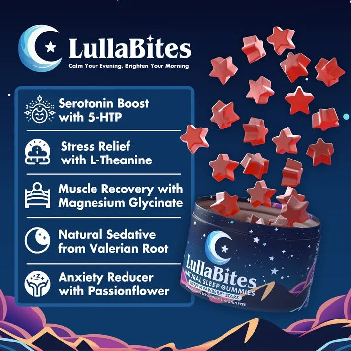 حلوى النوم القابلة للمضغ LullaBites: راحة عميقة وصفاء صباحي