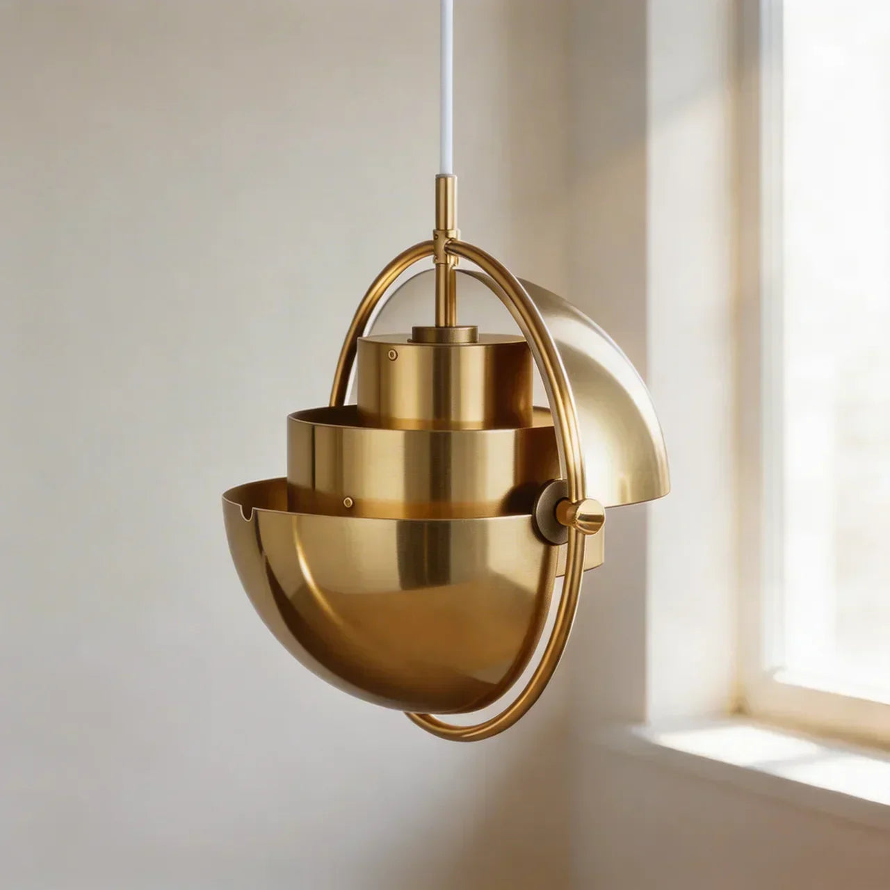 Danish Modern Directional Pendant Light — Rotating Inner Shade