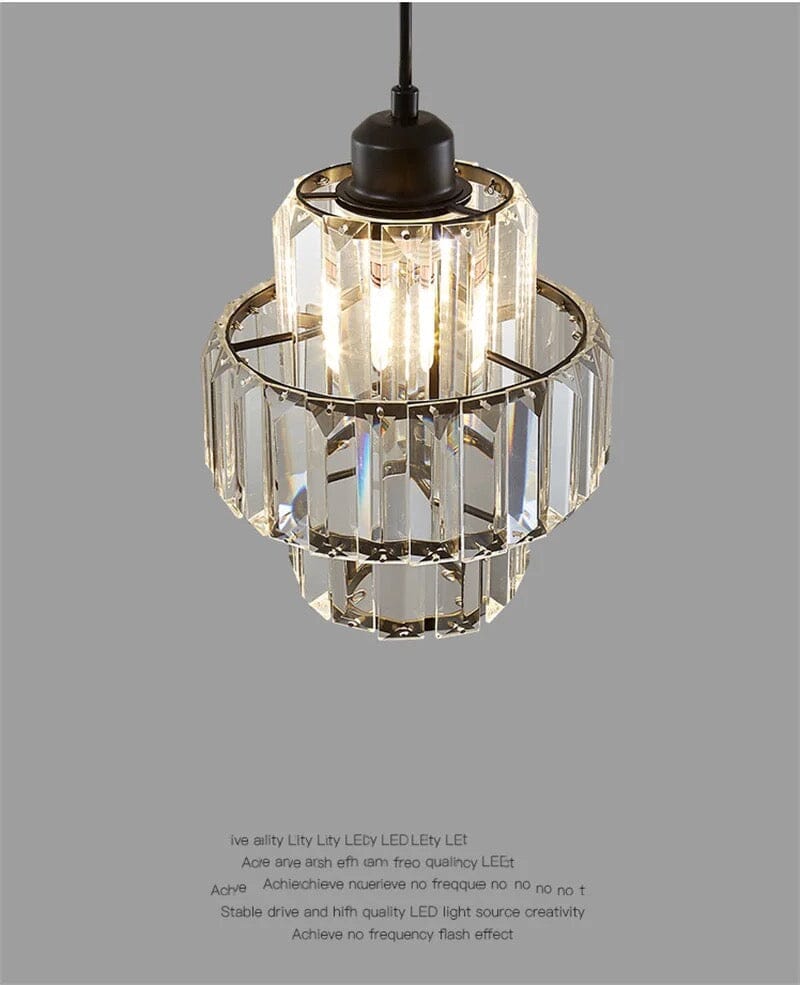 Lyra Crystal Pendants In Black And Gold For Modern Homes
